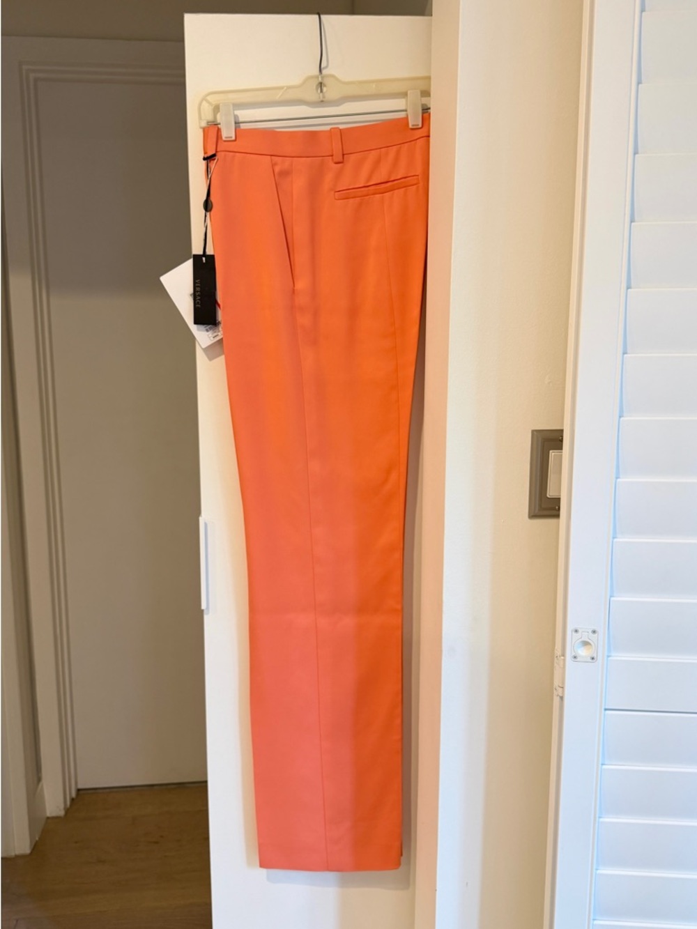 Versace Women’s Coral-Orange Dress Pants